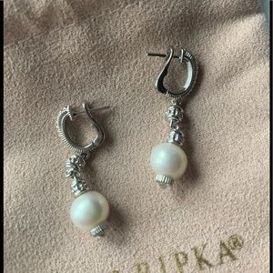 Judith Ripka pearl earrings